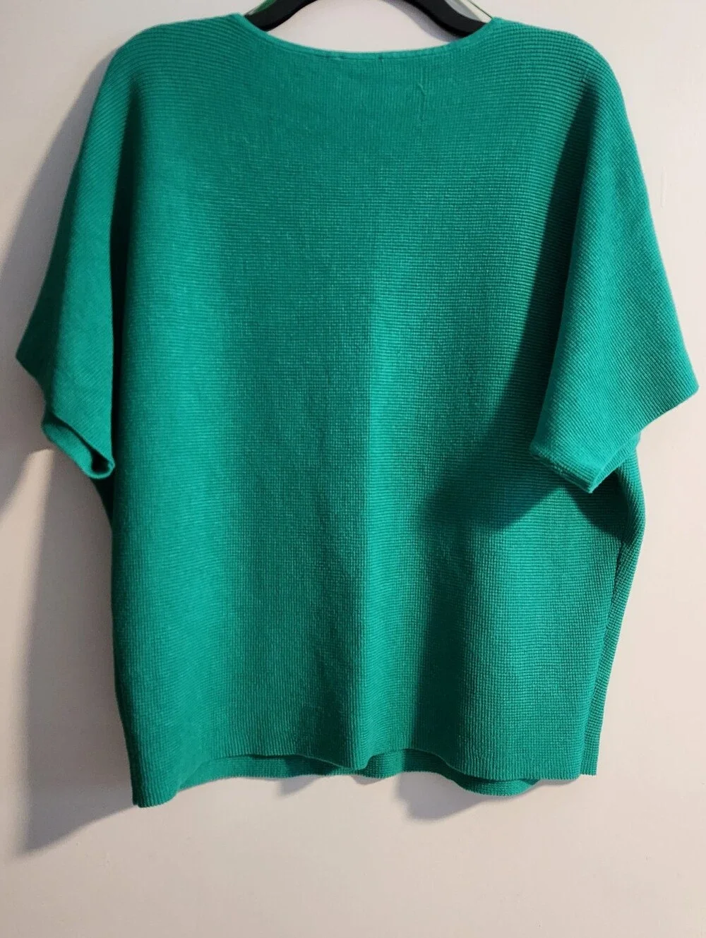 Cyrus Shamrock Green Short Sleeve Knit Top with Front Pocket